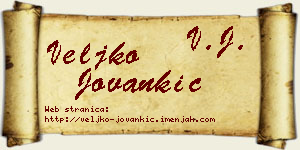Veljko Jovankić vizit kartica